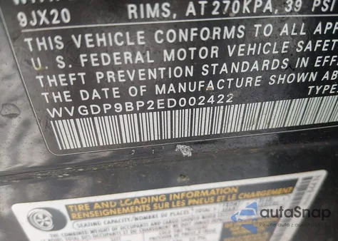 2014 Volkswagen Touareg Tdi R-Line z USA, uszkodzony, nr VIN WVGDP9BP2ED002422